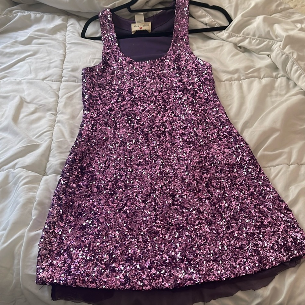 Purple sequin dress